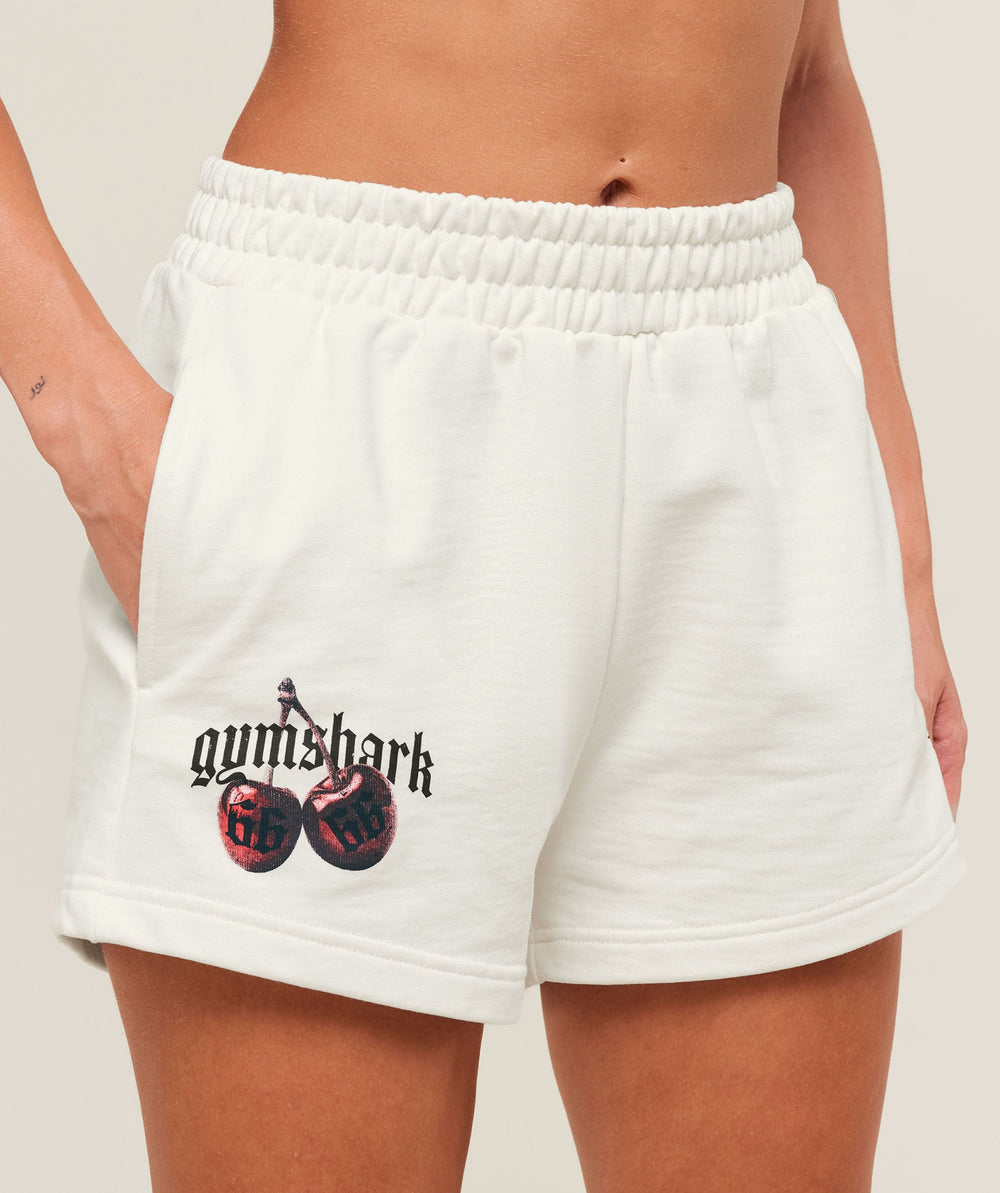 Cherry Graphic Short - Soft White