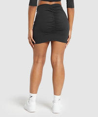 Ruche Skirt - Black