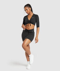 Ruche Skirt - Black