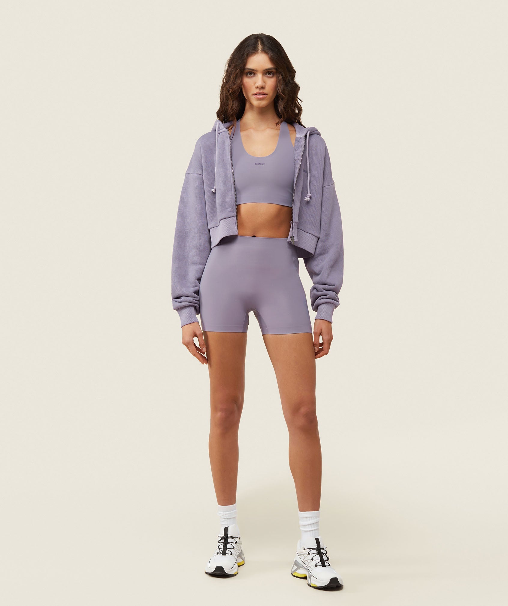 everywear Active Cycling Shorts - Fog Purple