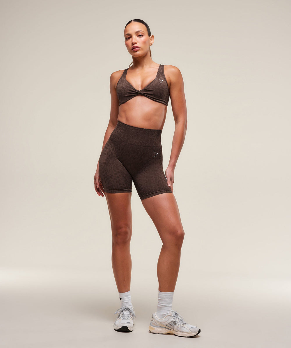 Adapt X Whitney Animal Seamless Shorts - Soft Brown/Archive Brown