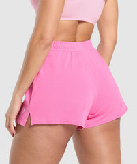 Your Plate or Mine Cotton Shorts - Physical Pink