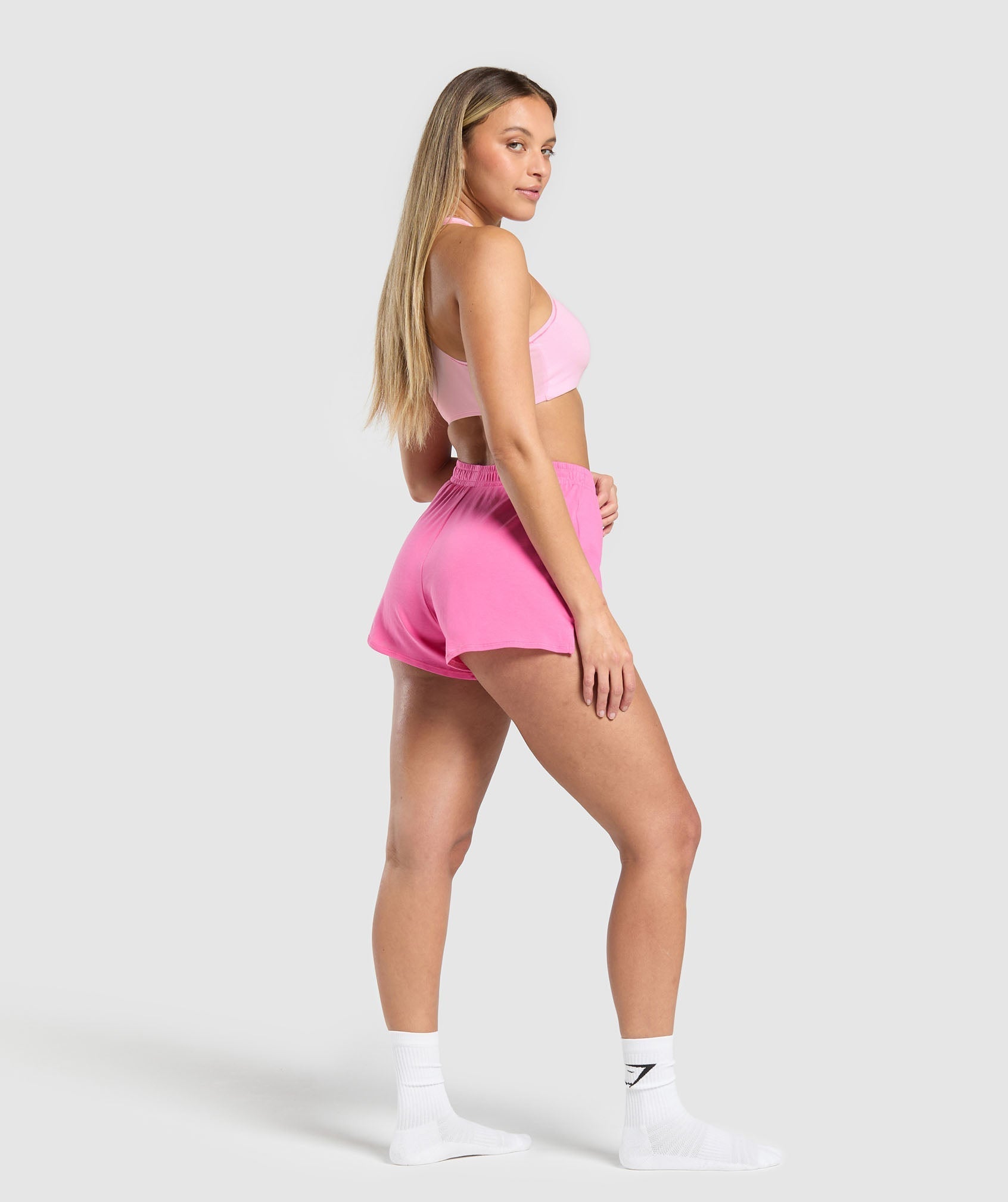 Your Plate or Mine Cotton Shorts - Physical Pink