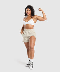 Lifting Graphic Shorts - Pebble Grey