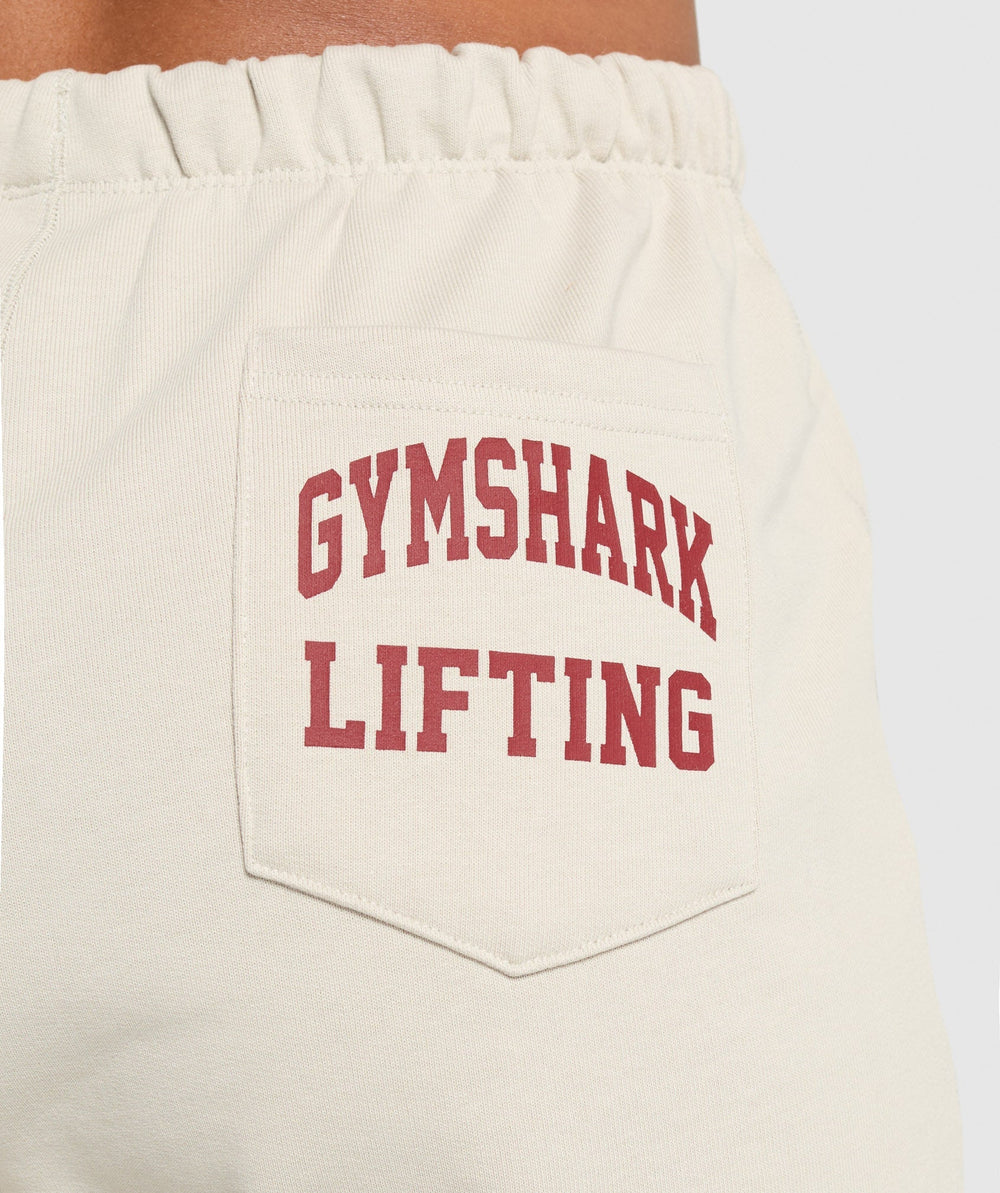 Lifting Graphic Shorts - Pebble Grey