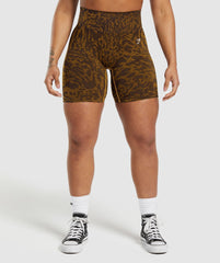 Adapt Safari Tight Shorts - Archive Brown/Burnt Yellow
