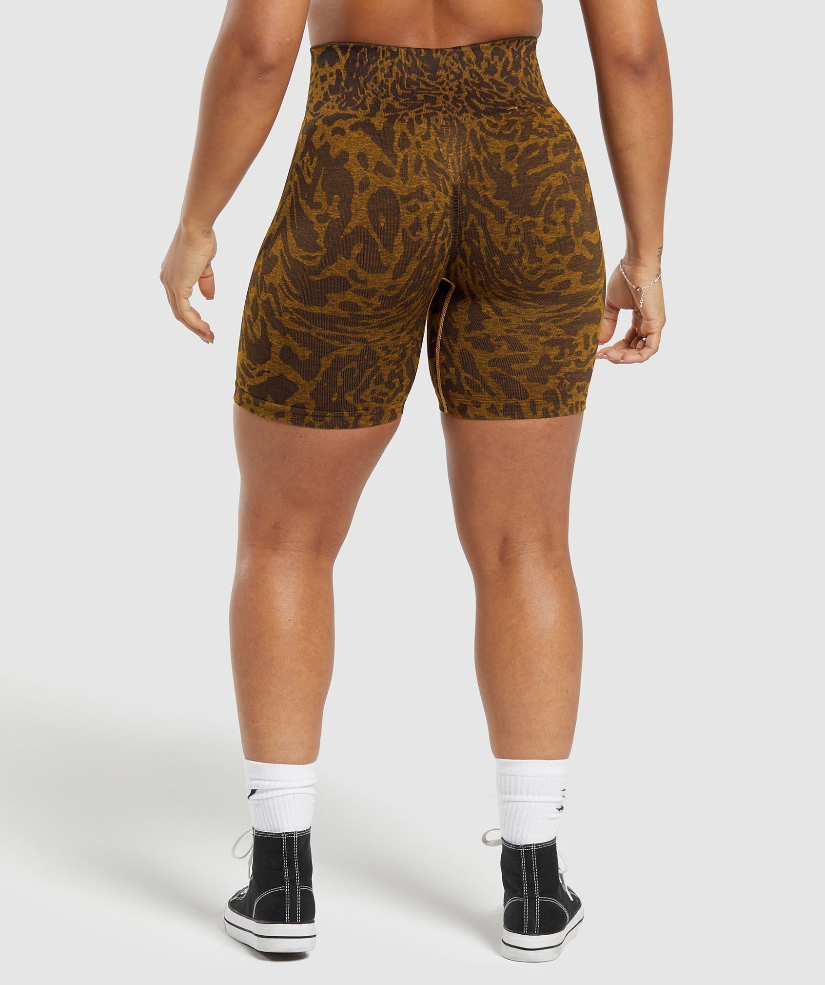 Adapt Safari Tight Shorts - Archive Brown/Burnt Yellow