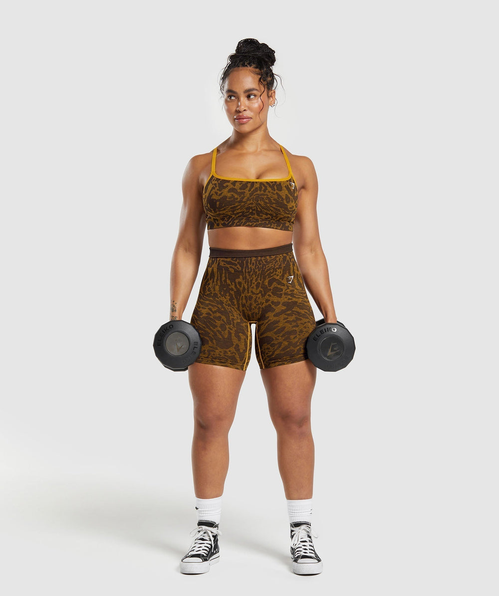 Adapt Safari Tight Shorts - Archive Brown/Burnt Yellow