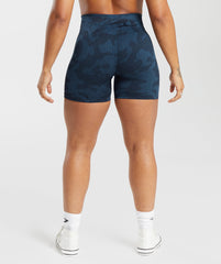 Adapt Camo Seamless Ribbed Shorts - Midnight Blue/Ash Blue