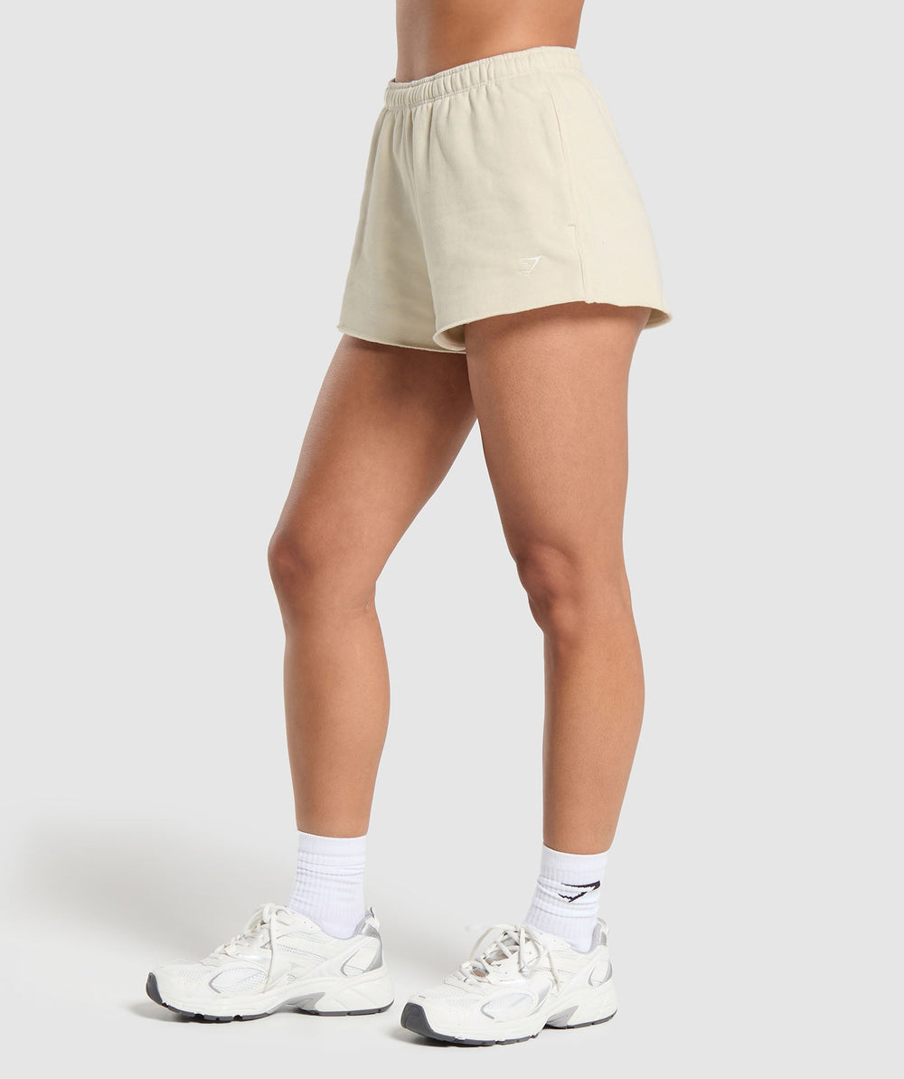 Fleece Shorts - Ecru White