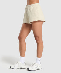 Fleece Shorts - Ecru White
