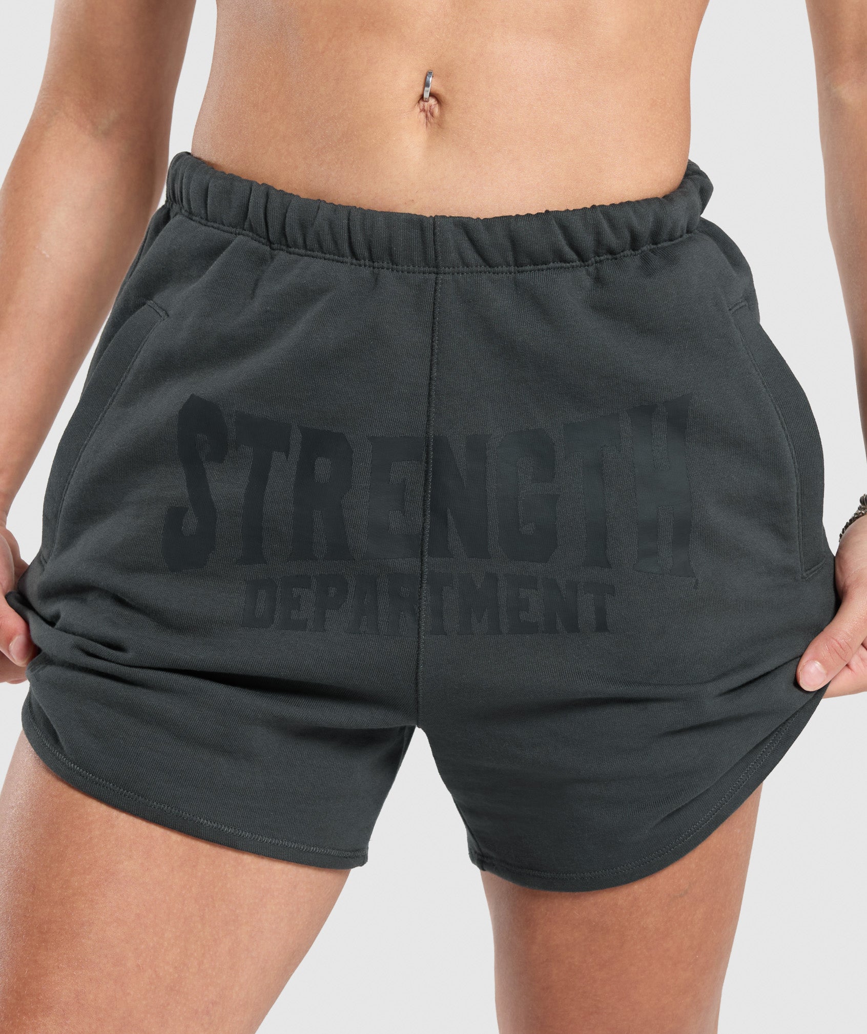 Strength Department Graphic Shorts - Asphalt Grey