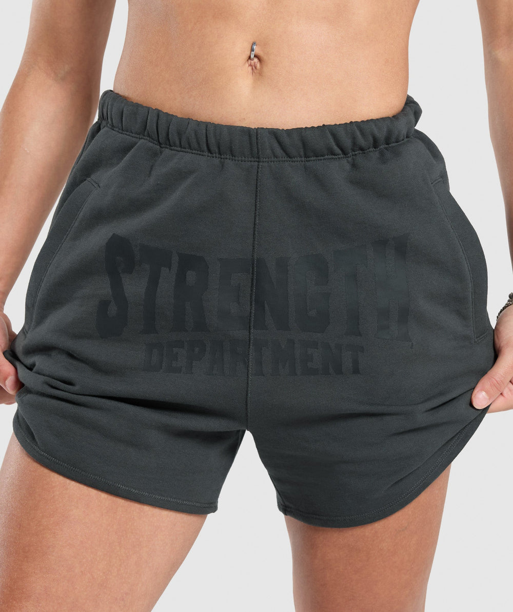 Strength Department Graphic Shorts - Asphalt Grey