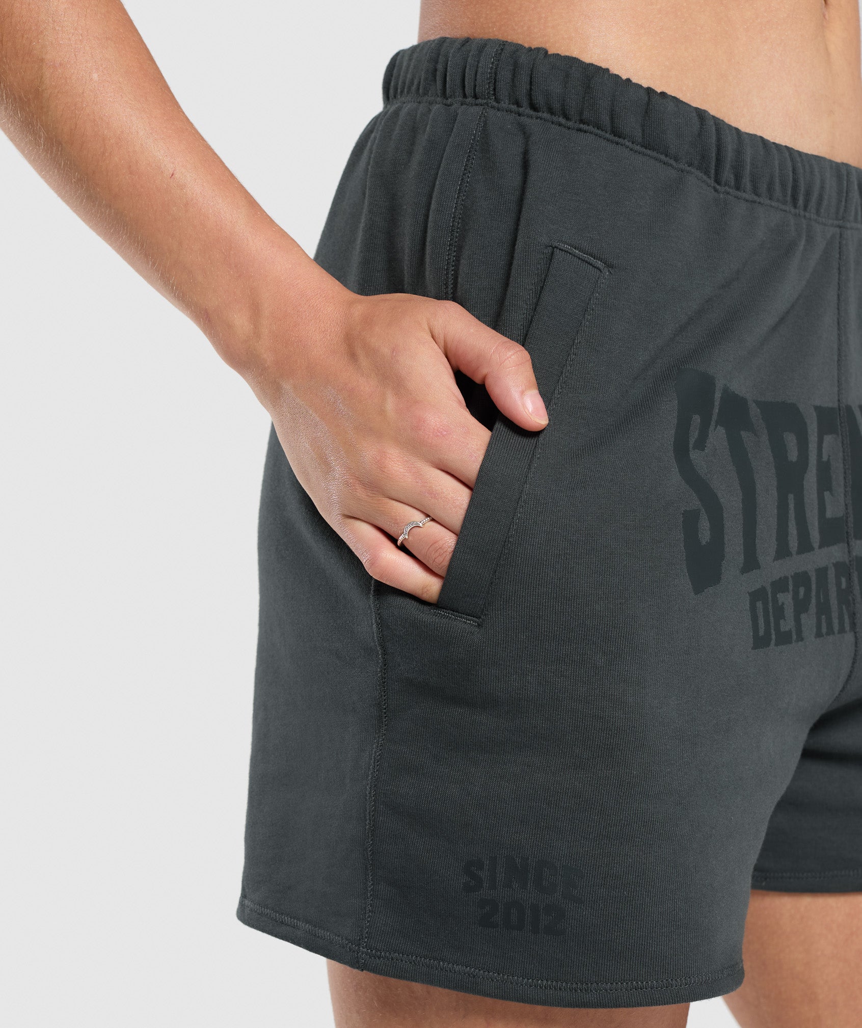 Strength Department Graphic Shorts - Asphalt Grey