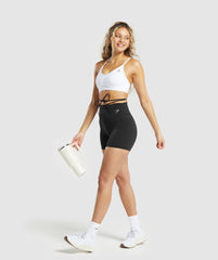 Ribbon Tie Waisted Shorts - Black
