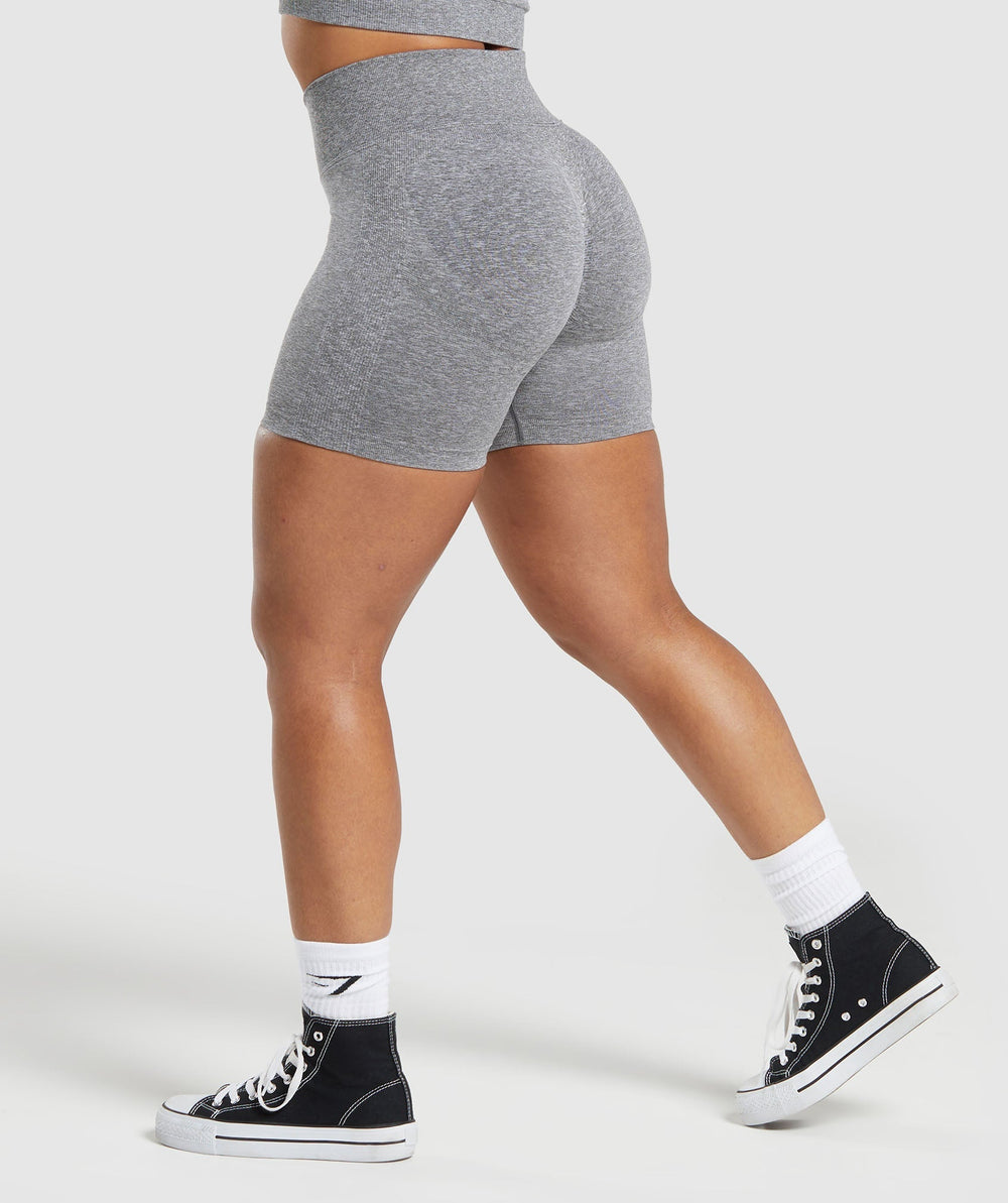 Lift Seamless Shorts - Brushed Grey/White Marl