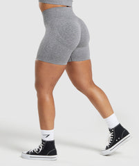 Lift Seamless Shorts - Brushed Grey/White Marl