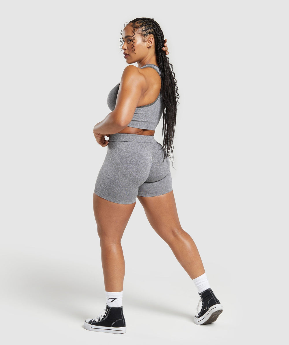 Lift Seamless Shorts - Brushed Grey/White Marl