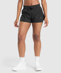 Running 2 in 1 Woven Shorts - Black