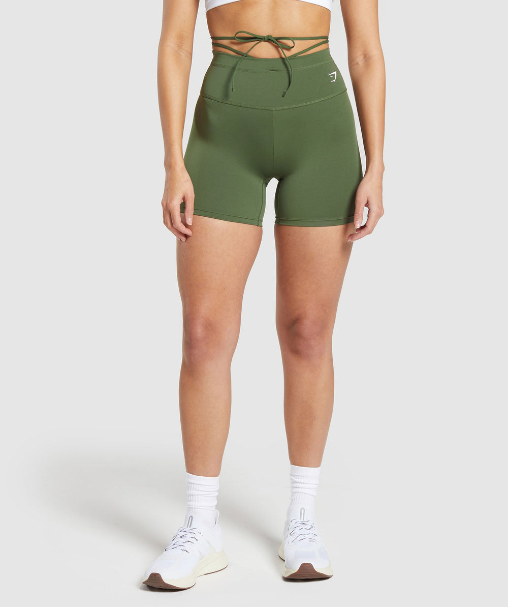 Ribbon Tie Waisted Short - Core Olive