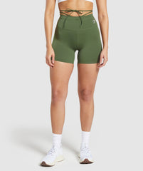 Ribbon Tie Waisted Short - Core Olive