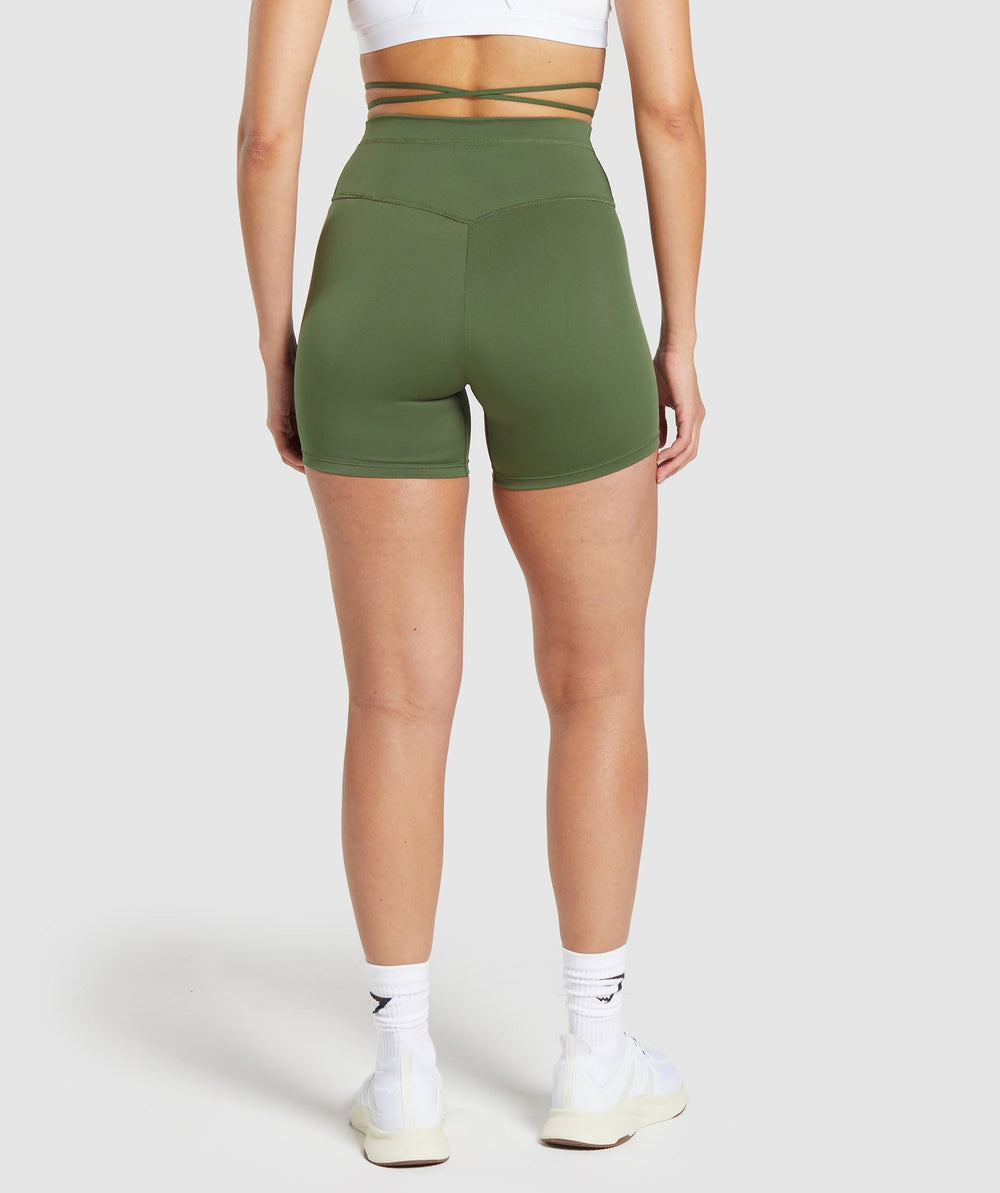 Ribbon Tie Waisted Short - Core Olive