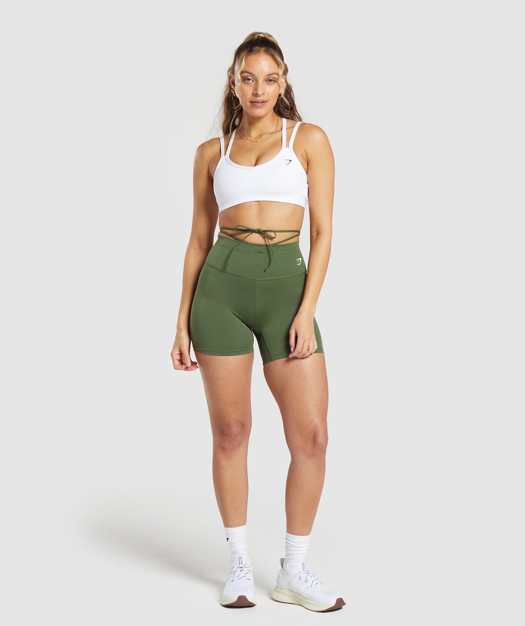 Ribbon Tie Waisted Short - Core Olive