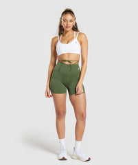 Ribbon Tie Waisted Short - Core Olive