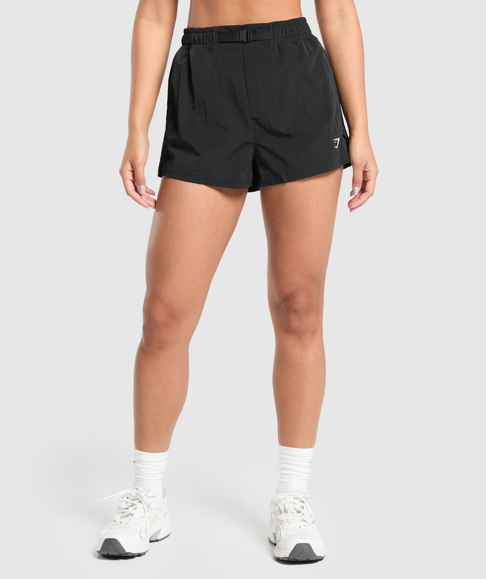 Buckle Waisted Shorts - Black