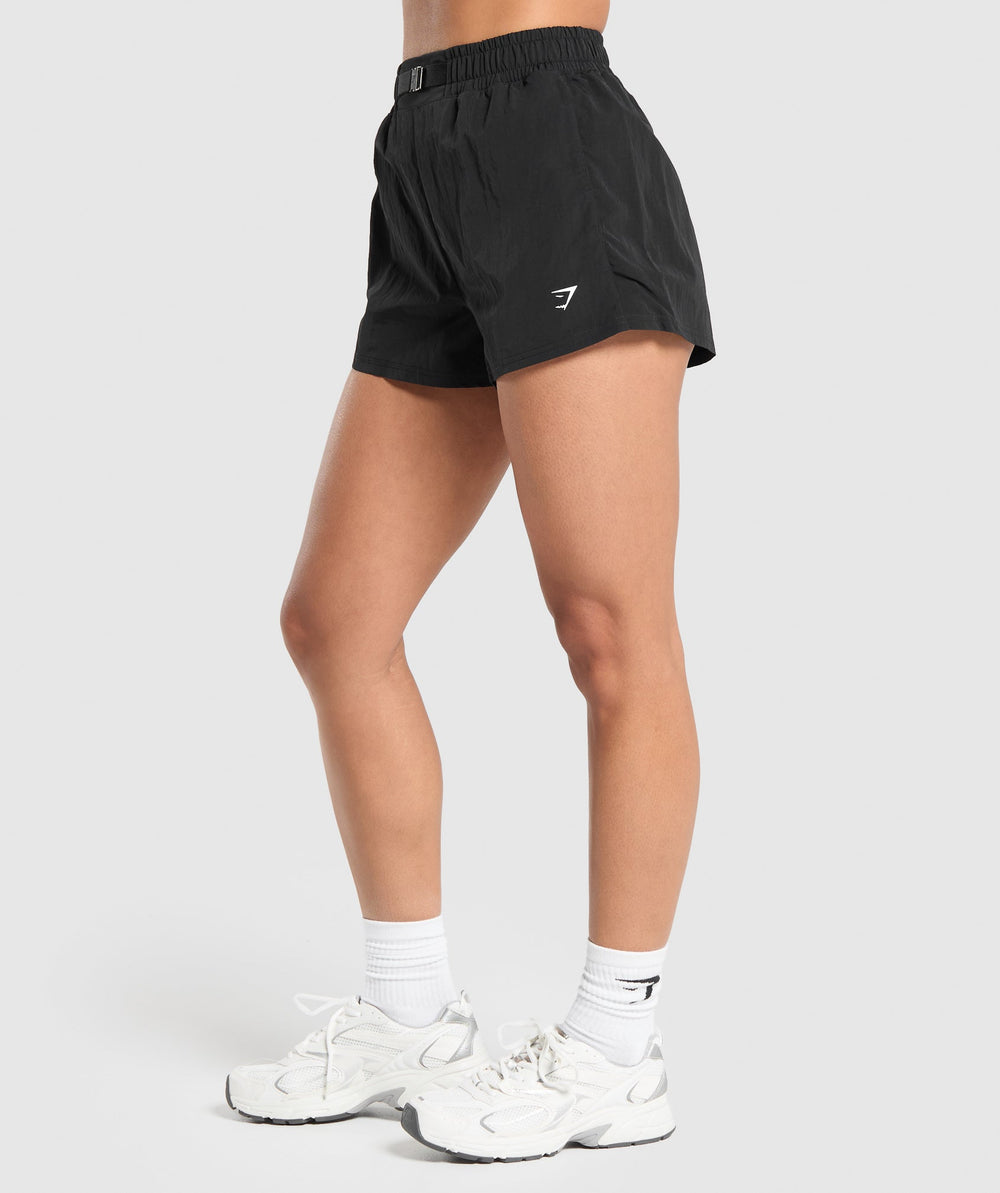 Buckle Waisted Shorts - Black