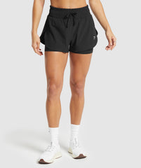 Running 2 In 1 Shorts - Black