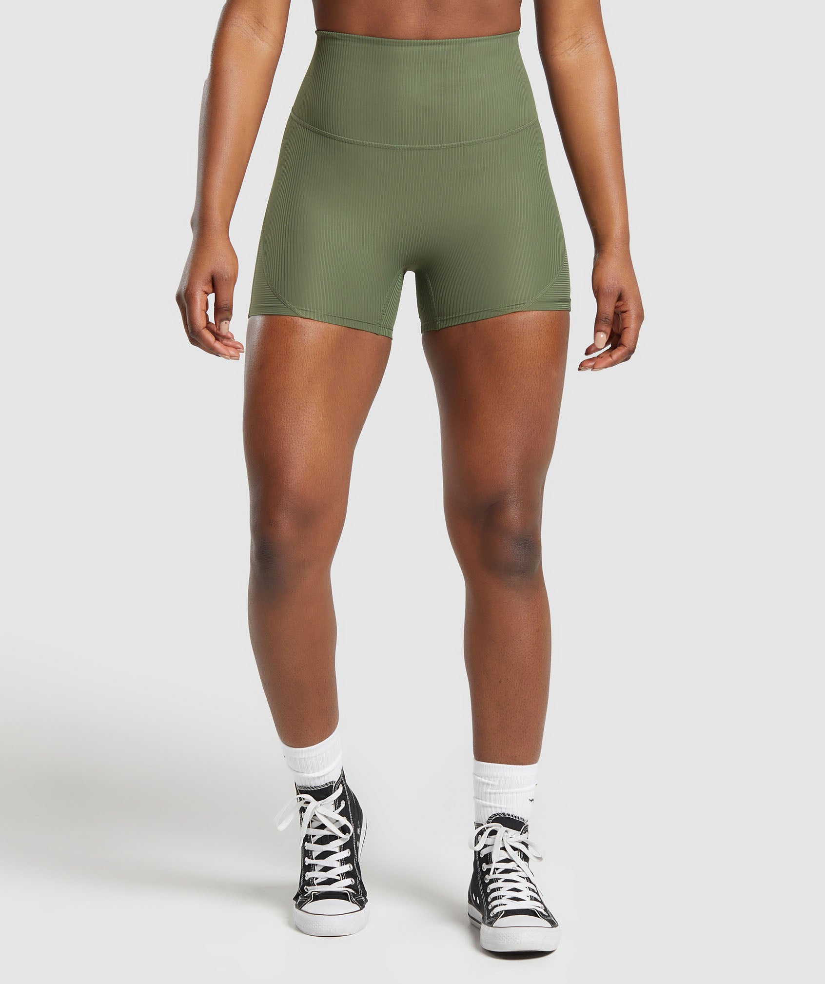 Ribbed Shorts - Core Olive