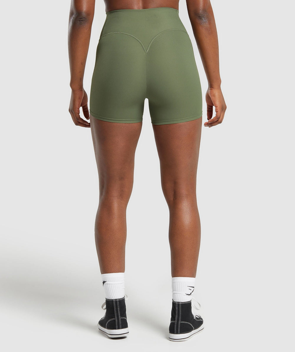 Ribbed Shorts - Core Olive