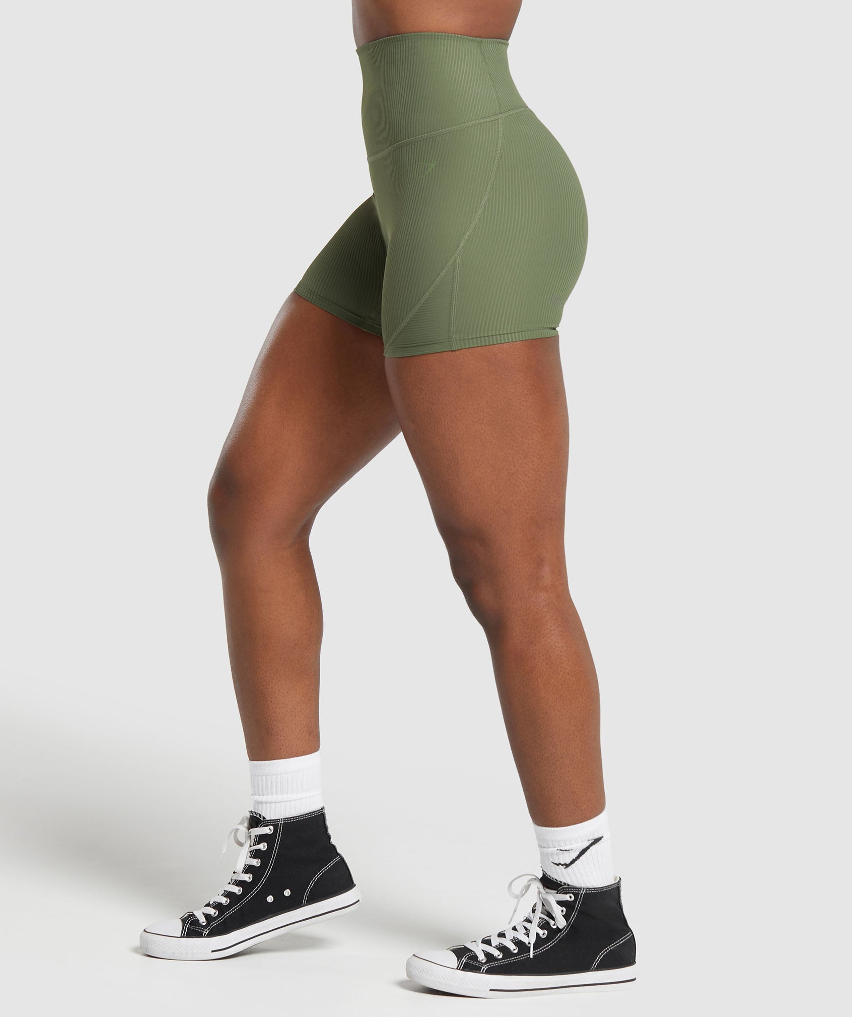 Ribbed Shorts - Core Olive