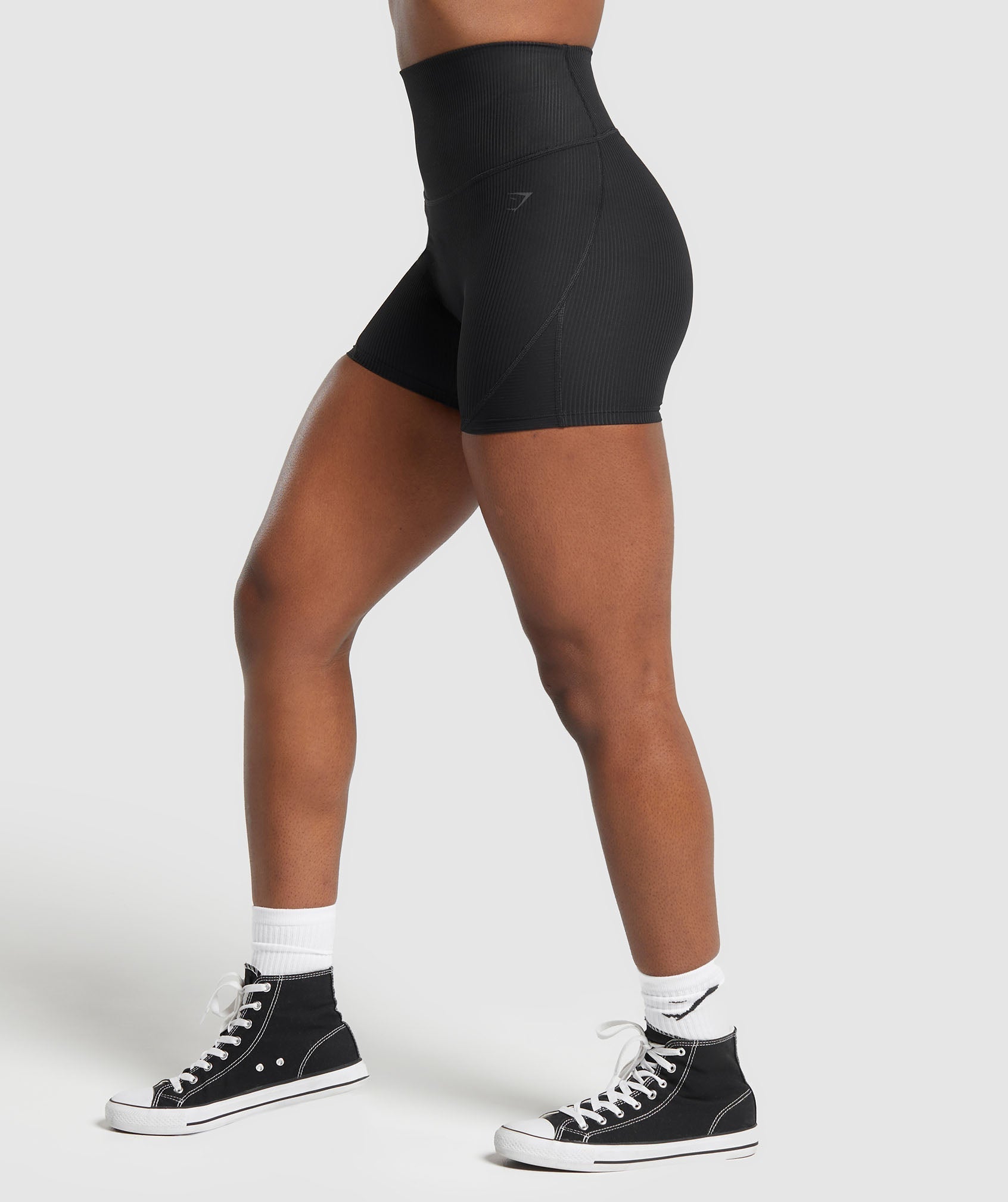 Ribbed Shorts - Black
