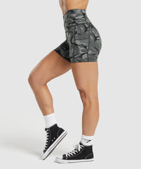 Legacy Printed Shorts - Pitch Grey