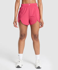 Scallop Hem Shaped Shorts - Vintage Pink