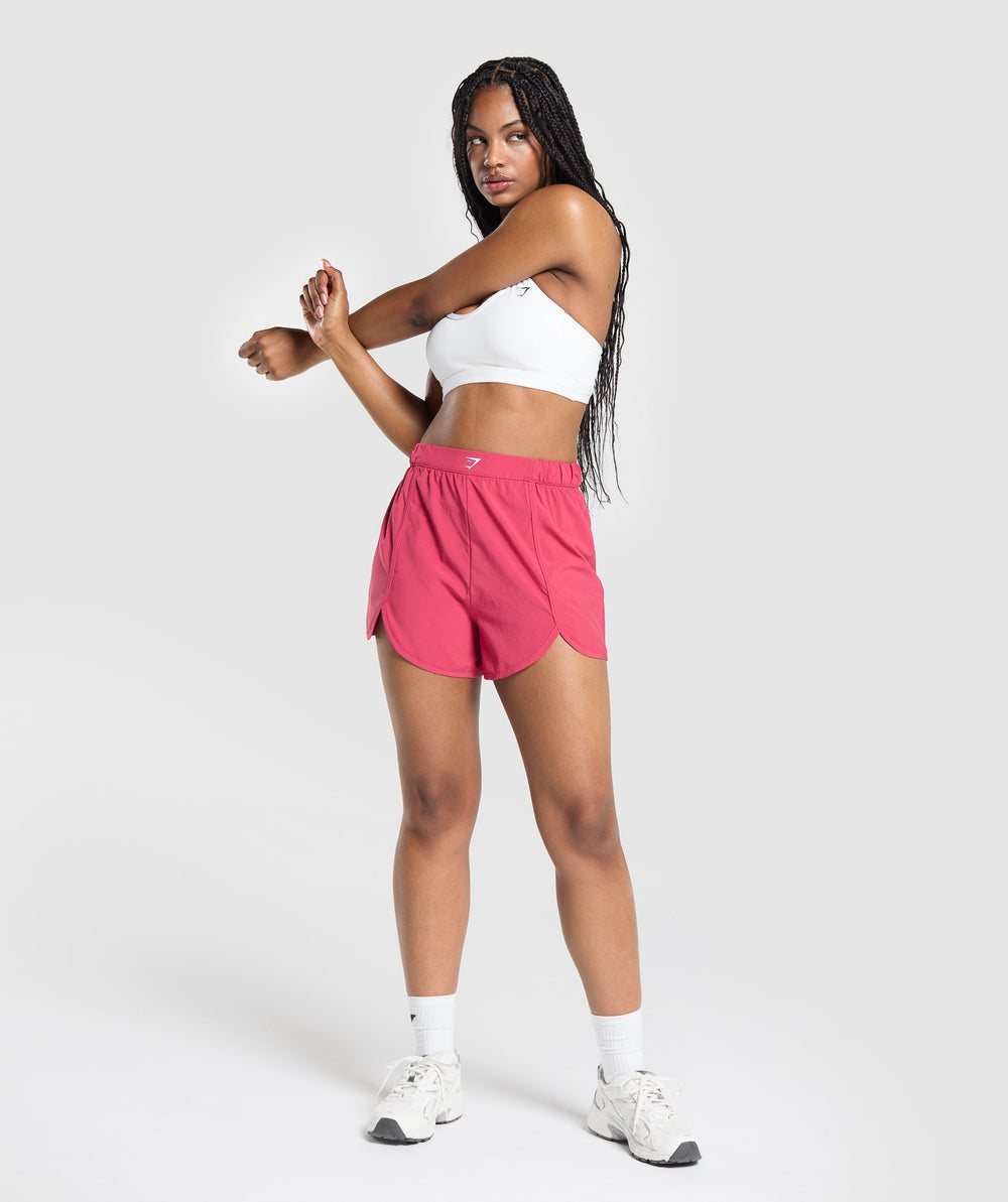 Scallop Hem Shaped Shorts - Vintage Pink