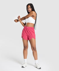 Scallop Hem Shaped Shorts - Vintage Pink