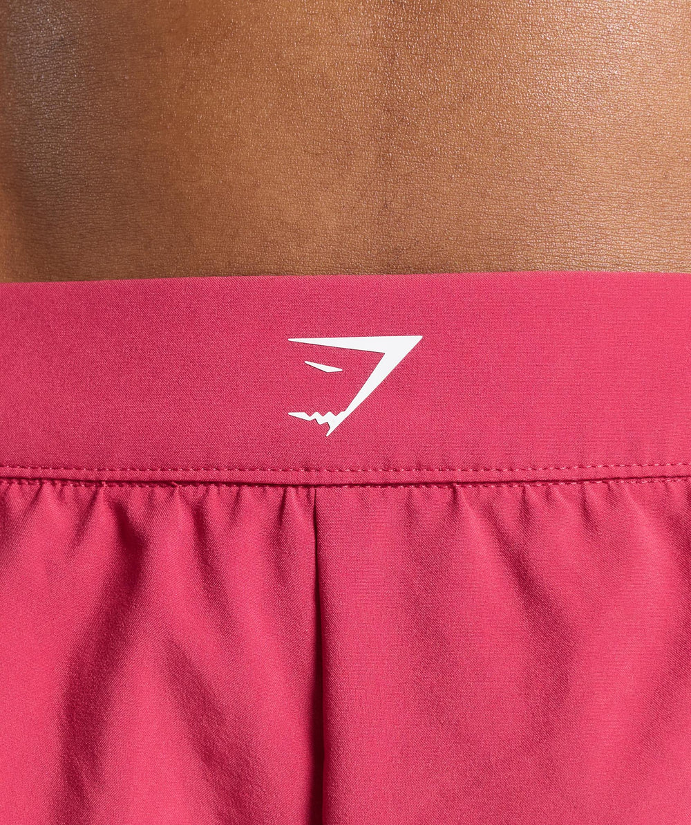 Scallop Hem Shaped Shorts - Vintage Pink