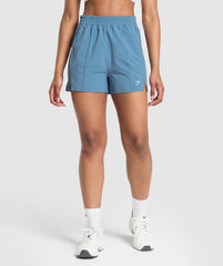Pintuck Shorts - Faded Blue