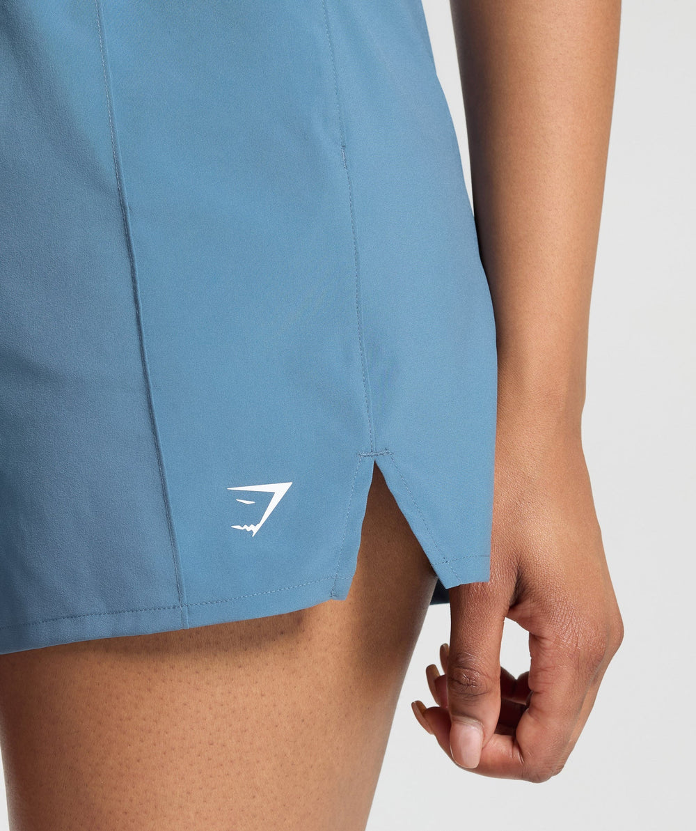Pintuck Shorts - Faded Blue
