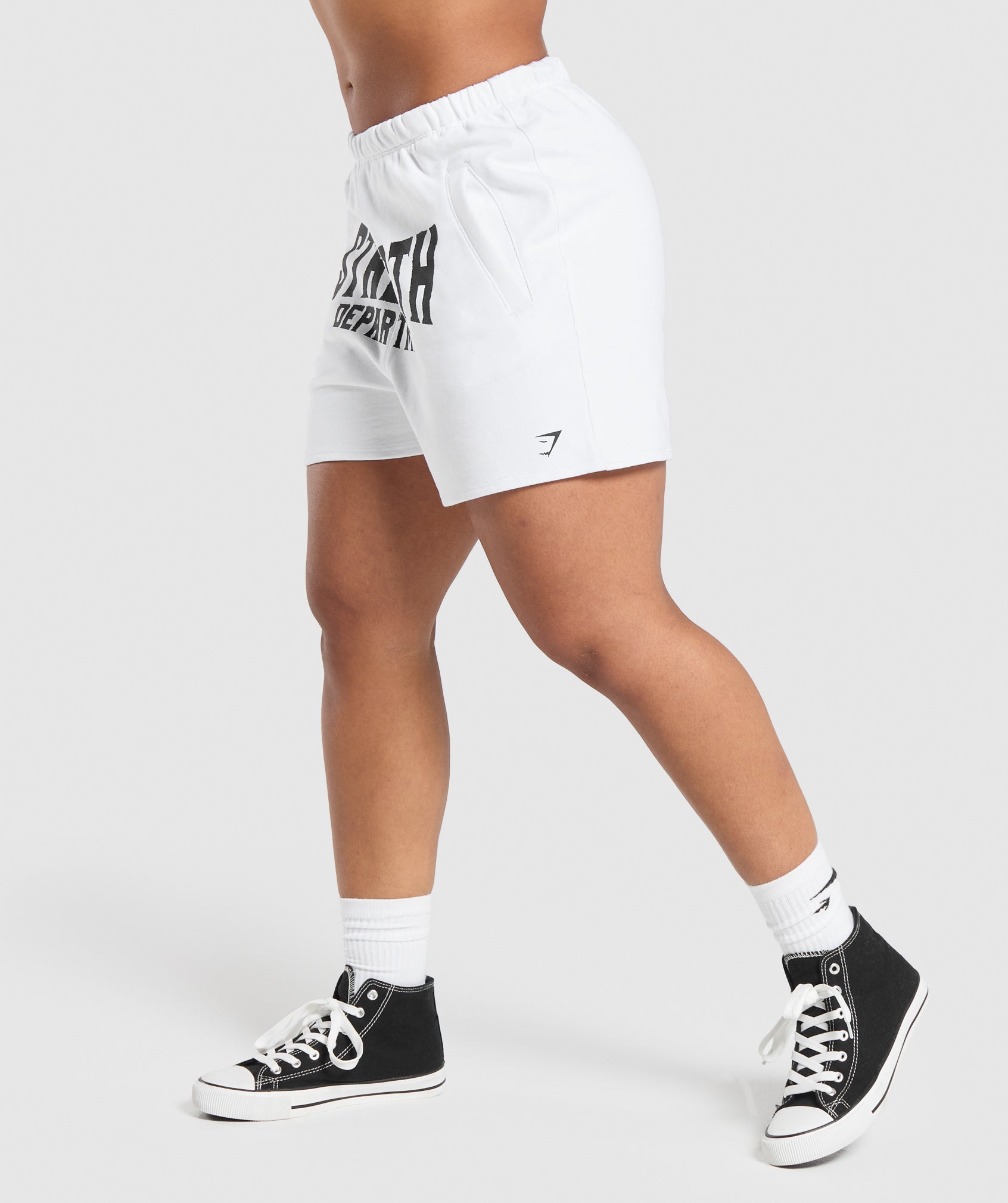 Strength Department Graphic Shorts - White