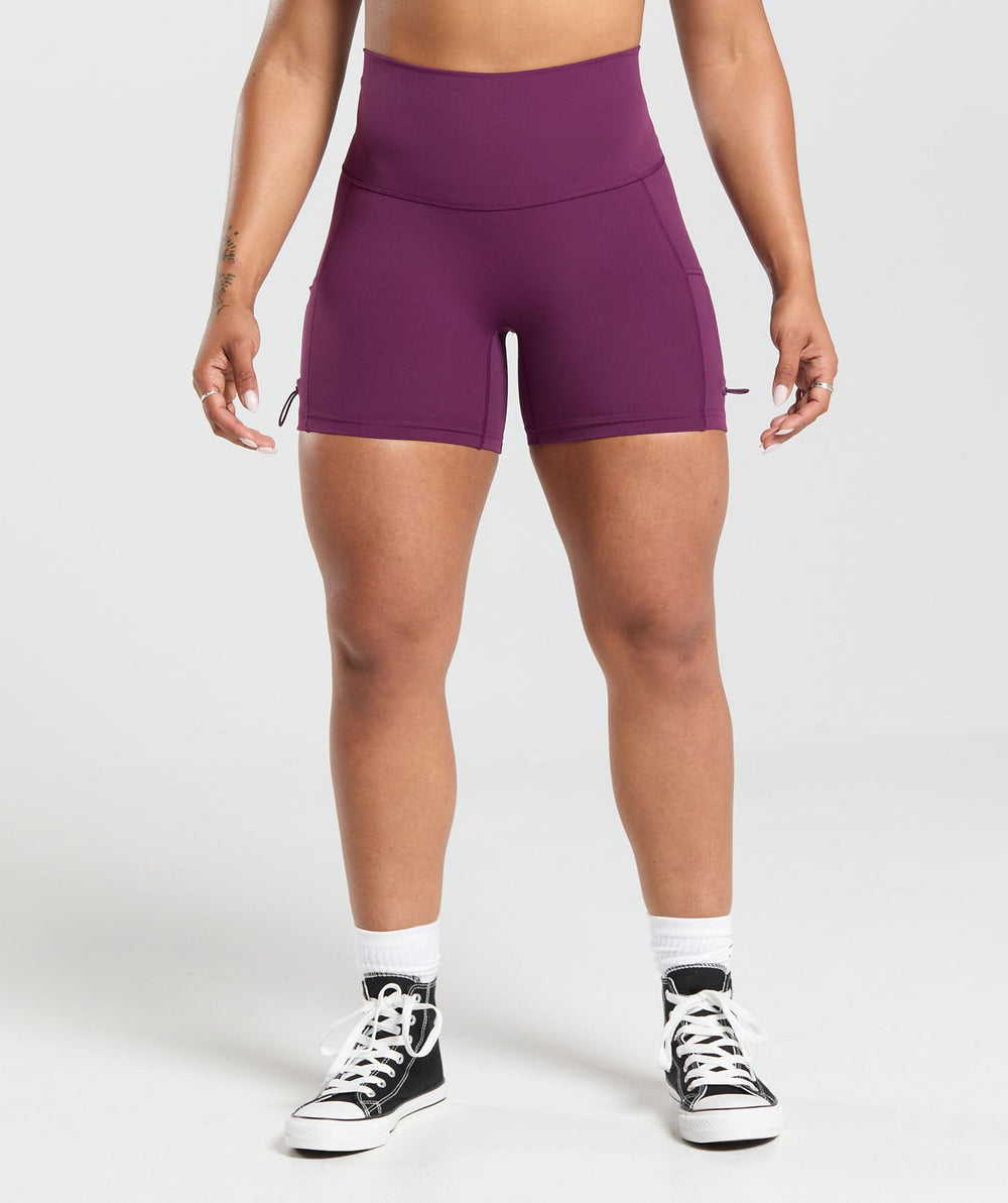 Legacy Logo Tight Shorts - Magenta Purple