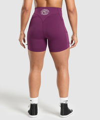 Legacy Logo Tight Shorts - Magenta Purple