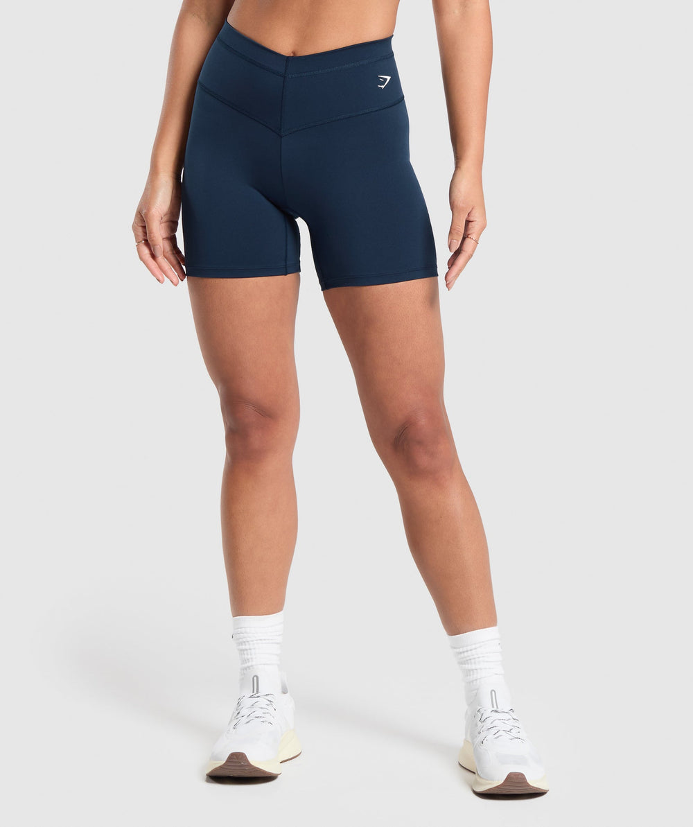 Everyday Front V Waistband Shorts - Navy
