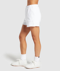 Loopback Sweat Shorts - White