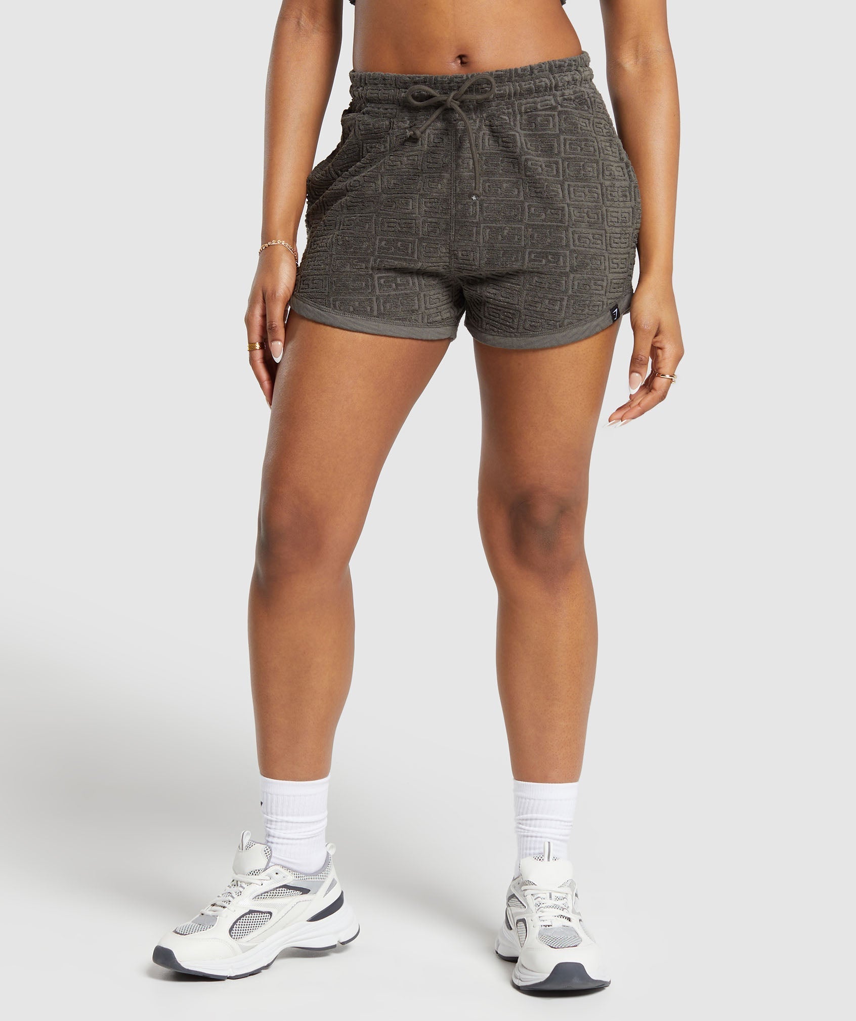 Monogram Towel Shorts - Strength Green