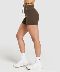 Ribbon Tie Waisted Short - Archive Brown