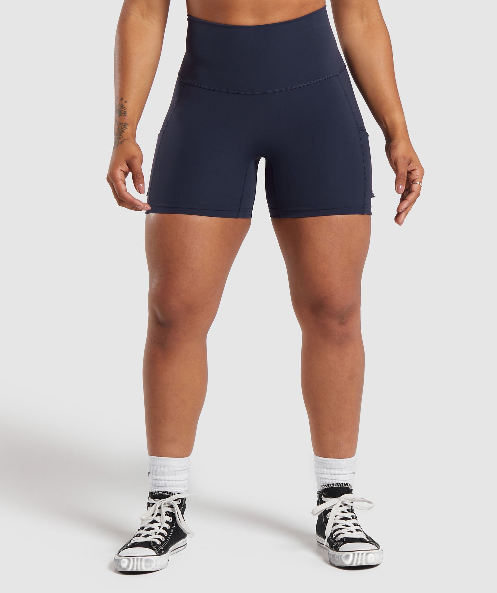 Legacy Logo Tight Shorts - Heavy Blue